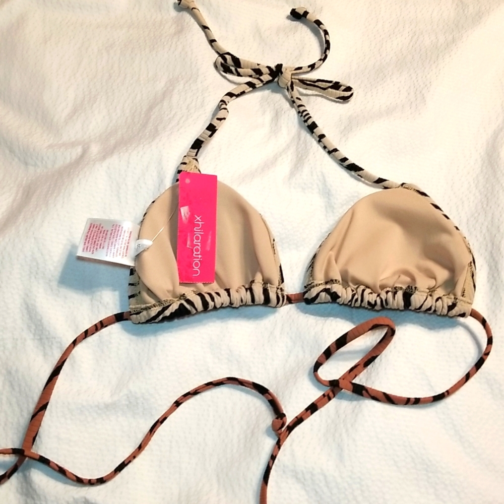 NWT removable padded bikini bra top xs - Picture 2 of 2